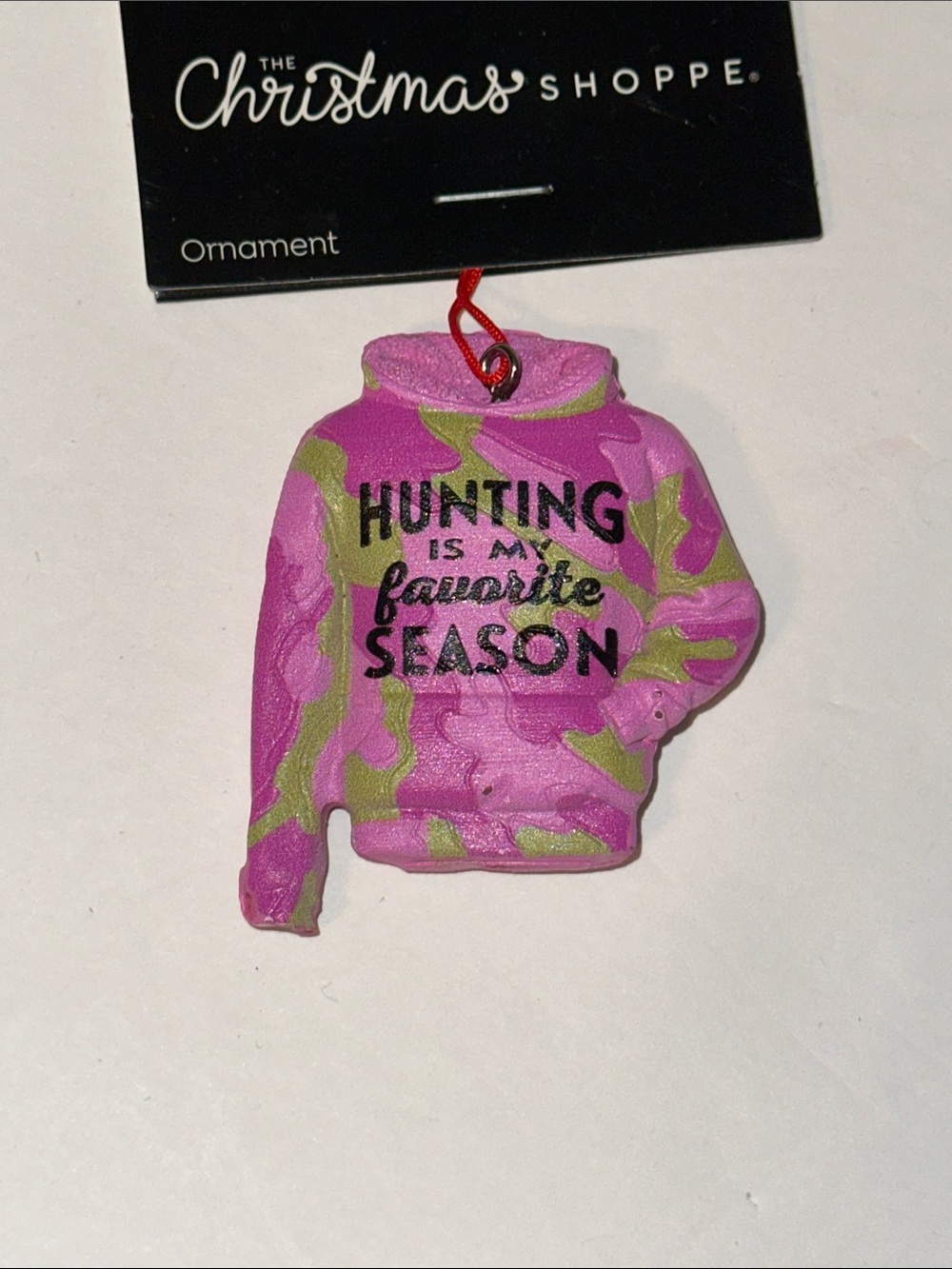 Kids' Pink Camo 'Hunting Is My Favorite Season' Ornament Jacket * missing boots